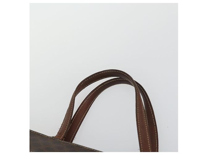 Céline Borsa a Spalla in Tela Macadam CELINE in Pelle PVC 3 Pezzi Rosso Marrone Auth fm4983 - vista 13