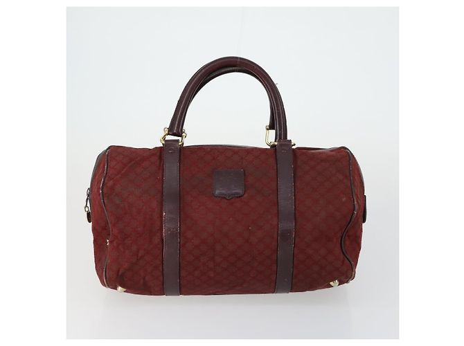 Céline Borsa a Spalla in Tela Macadam CELINE in Pelle PVC 3 Pezzi Rosso Marrone Auth fm4983 - vista 2