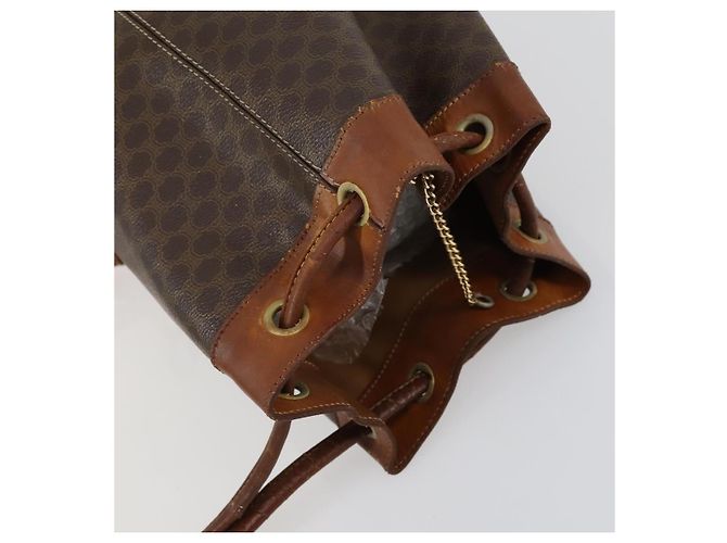 Céline Borsa a Spalla in Tela Macadam CELINE in Pelle PVC 3 Pezzi Rosso Marrone Auth fm4983 - vista 21