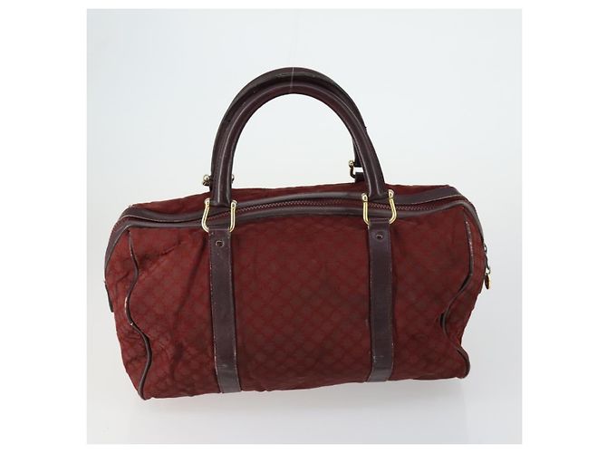 Céline Borsa a Spalla in Tela Macadam CELINE in Pelle PVC 3 Pezzi Rosso Marrone Auth fm4983 - vista 3