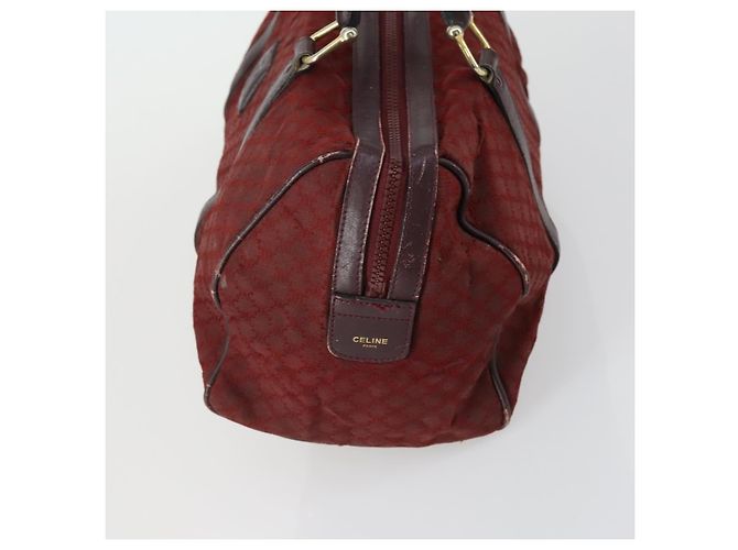 Céline Borsa a Spalla in Tela Macadam CELINE in Pelle PVC 3 Pezzi Rosso Marrone Auth fm4983 - vista 4