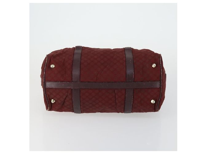Céline Borsa a Spalla in Tela Macadam CELINE in Pelle PVC 3 Pezzi Rosso Marrone Auth fm4983 - vista 7