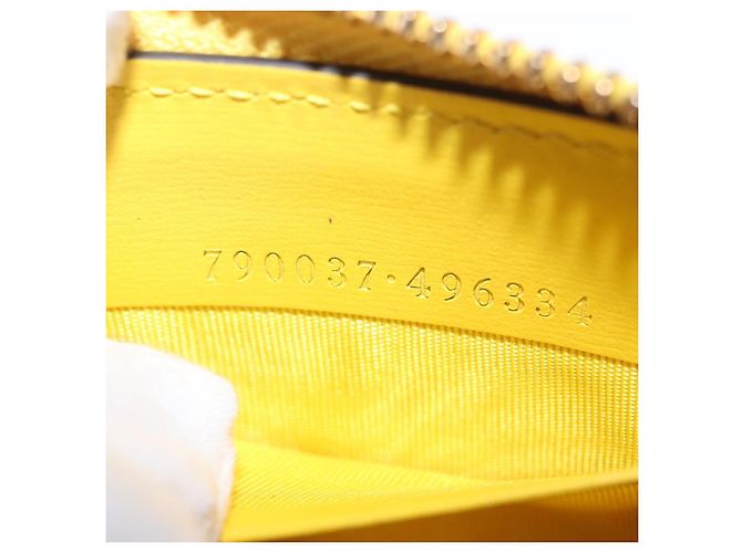 Monedero de lona GG Gucci Amarillo Oro 790037 Auth 158182 - vista 11
