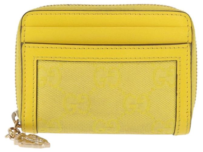 Monedero de lona GG Gucci Amarillo Oro 790037 Auth 158182 - vista 13