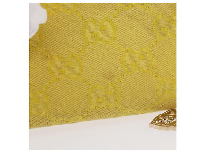 Monedero de lona GG Gucci Amarillo Oro 790037 Auth 158182 - vista 3