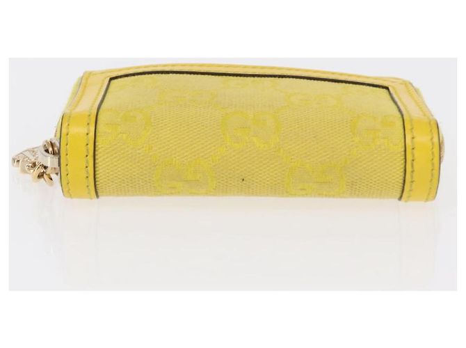 Monedero de lona GG Gucci Amarillo Oro 790037 Auth 158182 - vista 7
