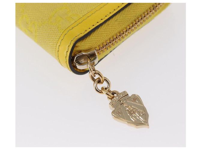 Monedero de lona GG Gucci Amarillo Oro 790037 Auth 158182 - vista 9