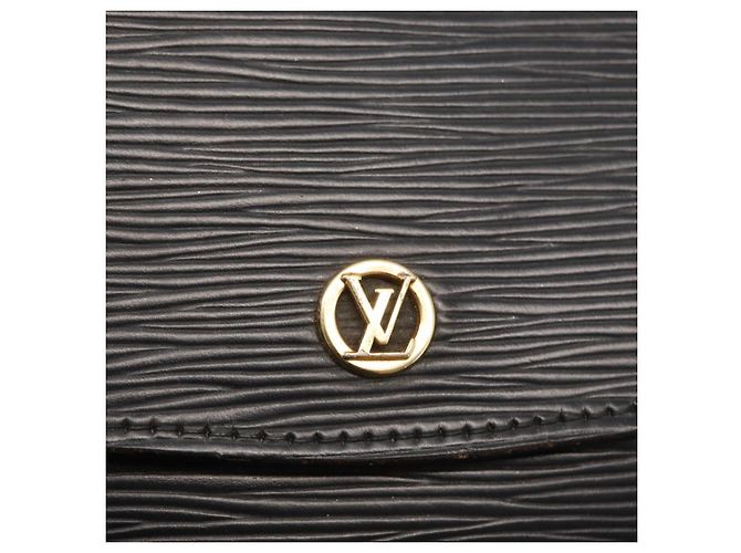 LOUIS VUITTON Clutch Montaigne 27 Epi Nero M52652 LV Auth BA9119 - vista 8
