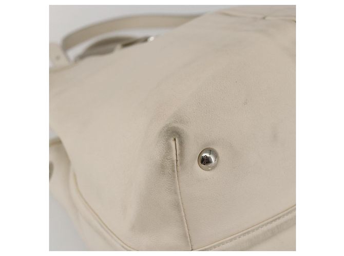 Borsa a mano Vala in pelle 2 in 1 bianca argento di Salvatore Ferragamo Auth 160697 Bianco - vista 15