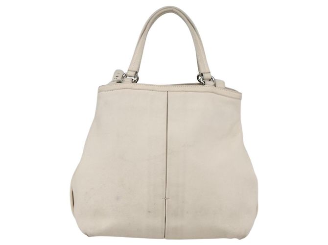 Borsa a mano Vala in pelle 2 in 1 bianca argento di Salvatore Ferragamo Auth 160697 Bianco - vista 2