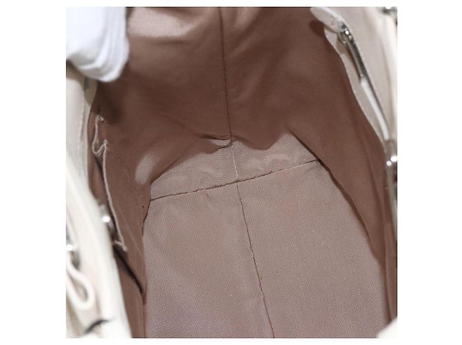 Borsa a mano Vala in pelle 2 in 1 bianca argento di Salvatore Ferragamo Auth 160697 Bianco - vista 22