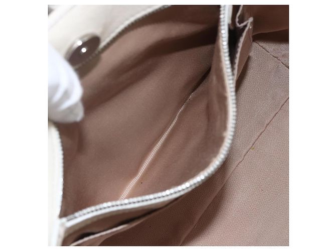 Borsa a mano Vala in pelle 2 in 1 bianca argento di Salvatore Ferragamo Auth 160697 Bianco - vista 24