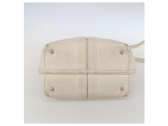 Borsa a mano Vala in pelle 2 in 1 bianca argento di Salvatore Ferragamo Auth 160697 Bianco - vista 5