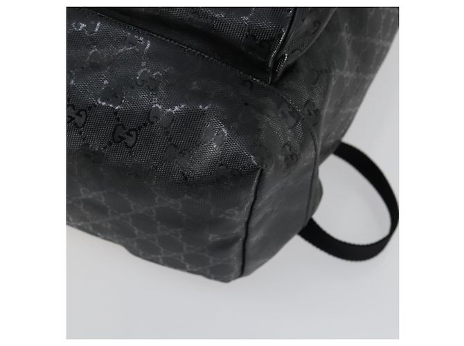 GUCCI GG Implementation Web Sherry Line Rucksack Schwarz Silber 347984 Auth ka1009 - Ansicht 16