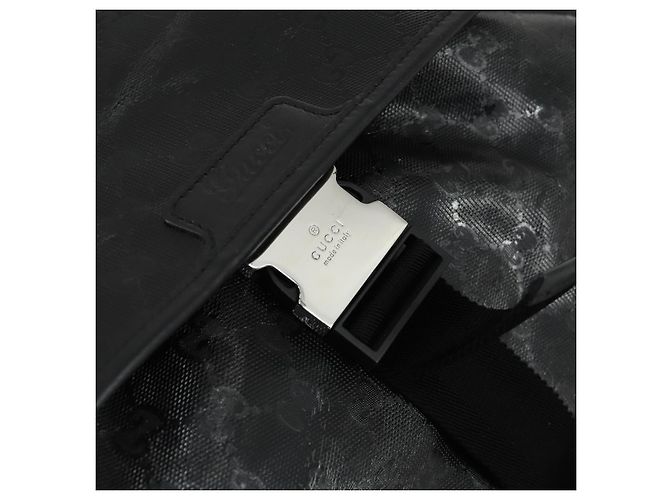 GUCCI GG Implementation Web Sherry Line Rucksack Schwarz Silber 347984 Auth ka1009 - Ansicht 19