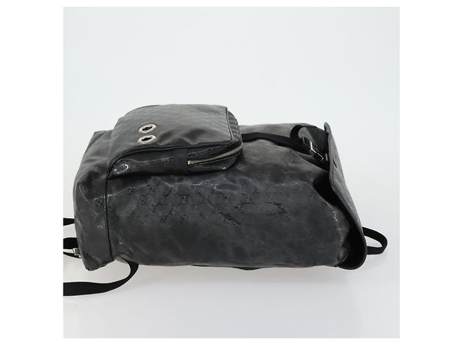 GUCCI GG Implementation Web Sherry Line Rucksack Schwarz Silber 347984 Auth ka1009 - Ansicht 3