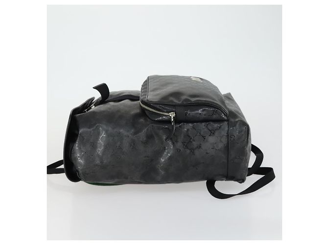 GUCCI GG Implementation Web Sherry Line Rucksack Schwarz Silber 347984 Auth ka1009 - Ansicht 4