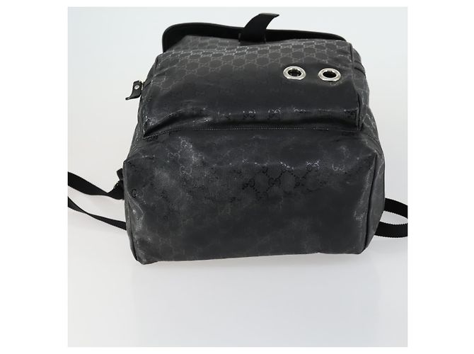 GUCCI GG Implementation Web Sherry Line Rucksack Schwarz Silber 347984 Auth ka1009 - Ansicht 5