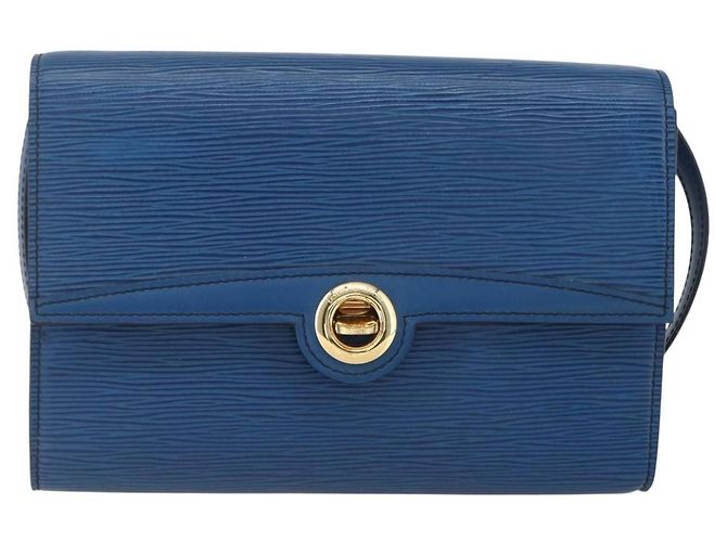 LOUIS VUITTON Epi Pochette Arche Shoulder Bag Blue M52575 LV Auth ar13863 - view 13