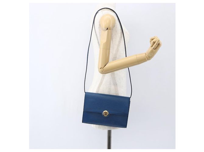 LOUIS VUITTON Epi Pochette Arche Shoulder Bag Blue M52575 LV Auth ar13863 - view 22