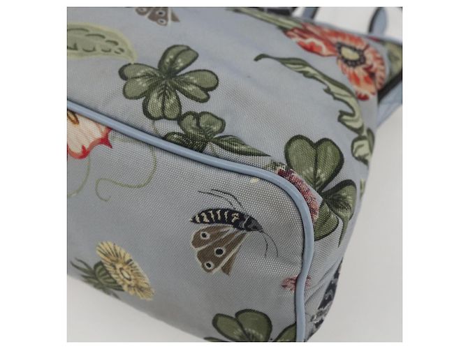 Borsa Tote Botanica GUCCI in Tela 2way Blu Argento 353440 Auth BA9018 - vista 16
