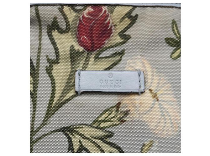 Borsa Tote Botanica GUCCI in Tela 2way Blu Argento 353440 Auth BA9018 - vista 18