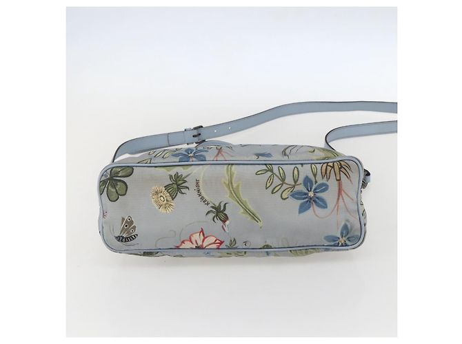 Borsa Tote Botanica GUCCI in Tela 2way Blu Argento 353440 Auth BA9018 - vista 5