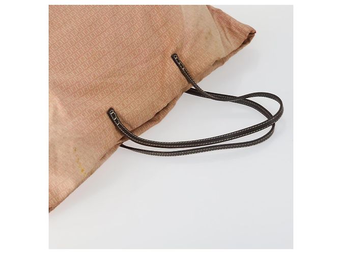 Borsa in tela Zucca Zucchino FENDI 2 pezzi Marrone Nero Arancione Auth 158724 - vista 5