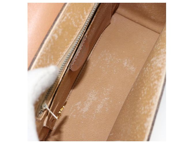 Céline Borsa a mano in tela Macadam CELINE in pelle PVC 2 in 1 marrone oro Auth 158705 D'oro - vista 10