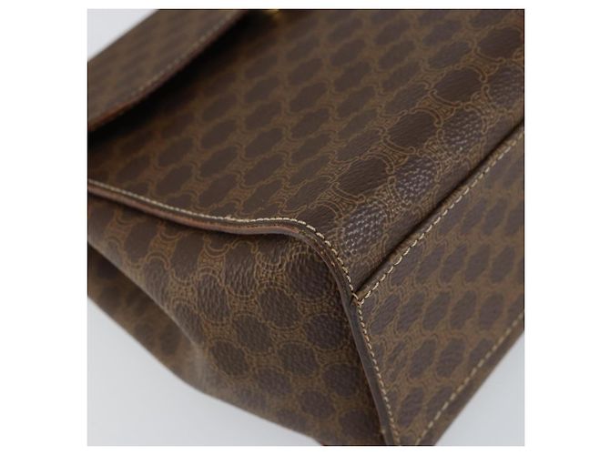 Céline Borsa a mano in tela Macadam CELINE in pelle PVC 2 in 1 marrone oro Auth 158705 D'oro - vista 17