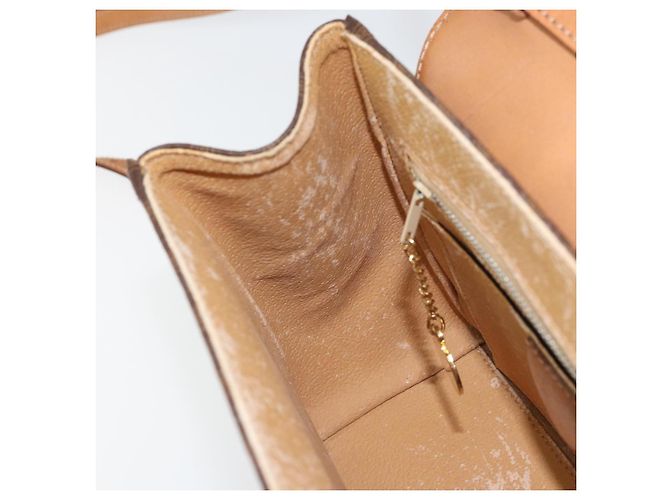 Céline Borsa a mano in tela Macadam CELINE in pelle PVC 2 in 1 marrone oro Auth 158705 D'oro - vista 23