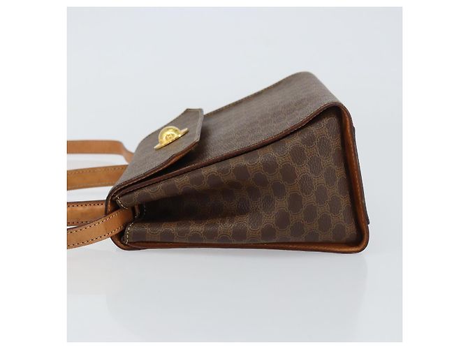 Céline Borsa a mano in tela Macadam CELINE in pelle PVC 2 in 1 marrone oro Auth 158705 D'oro - vista 4