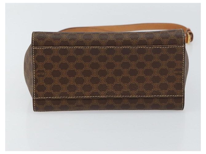 Céline Borsa a mano in tela Macadam CELINE in pelle PVC 2 in 1 marrone oro Auth 158705 D'oro - vista 5