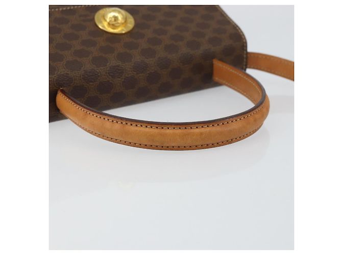 Céline Borsa a mano in tela Macadam CELINE in pelle PVC 2 in 1 marrone oro Auth 158705 D'oro - vista 7