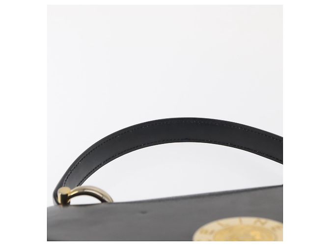 Céline Borsa Medallion in pelle nera e oro Auth 160819 Nero D'oro - vista 14