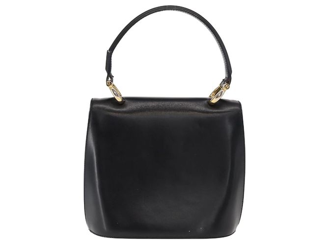 Céline Borsa Medallion in pelle nera e oro Auth 160819 Nero D'oro - vista 2