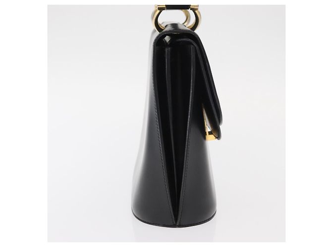 Céline Borsa Medallion in pelle nera e oro Auth 160819 Nero D'oro - vista 4