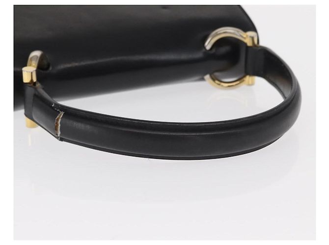 Céline Borsa Medallion in pelle nera e oro Auth 160819 Nero D'oro - vista 7