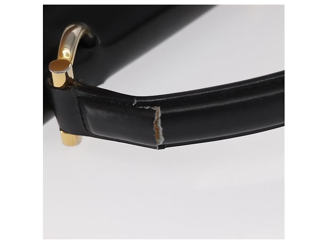 Céline Borsa Medallion in pelle nera e oro Auth 160819 Nero D'oro - vista 8