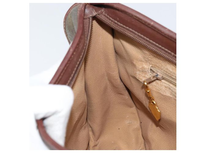 Sac à épaule GUCCI en toile marron doré 001 23 1036 Auth bs32044 - vue 21