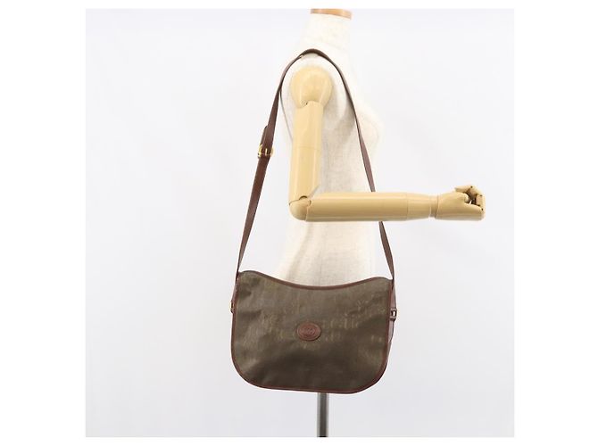 Sac à épaule GUCCI en toile marron doré 001 23 1036 Auth bs32044 - vue 24
