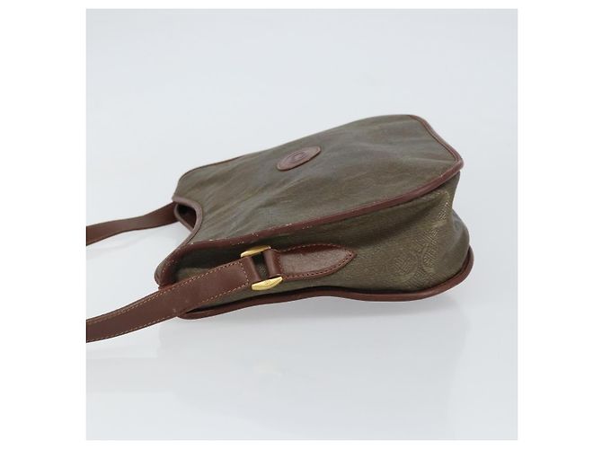 Sac à épaule GUCCI en toile marron doré 001 23 1036 Auth bs32044 - vue 4
