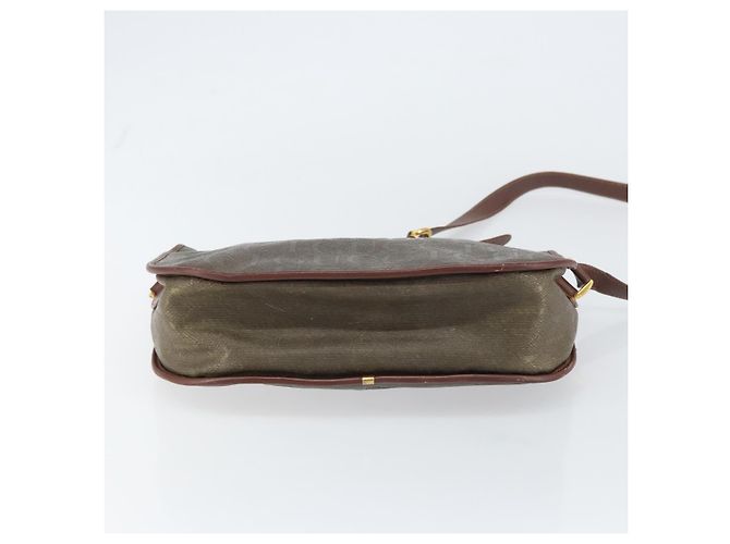 Sac à épaule GUCCI en toile marron doré 001 23 1036 Auth bs32044 - vue 5