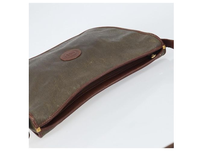 Sac à épaule GUCCI en toile marron doré 001 23 1036 Auth bs32044 - vue 6