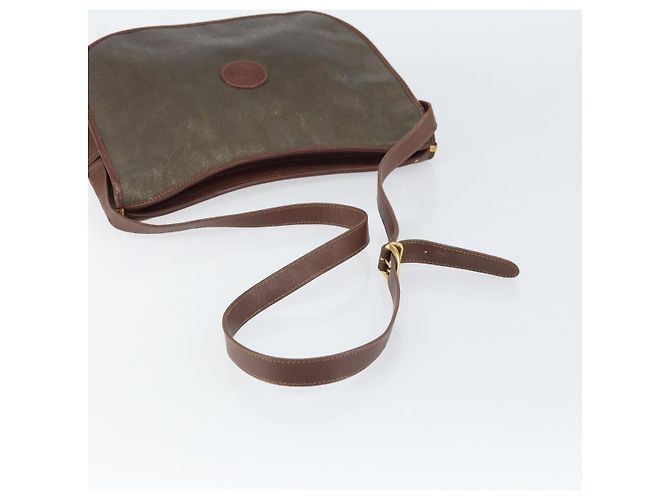 Sac à épaule GUCCI en toile marron doré 001 23 1036 Auth bs32044 - vue 7