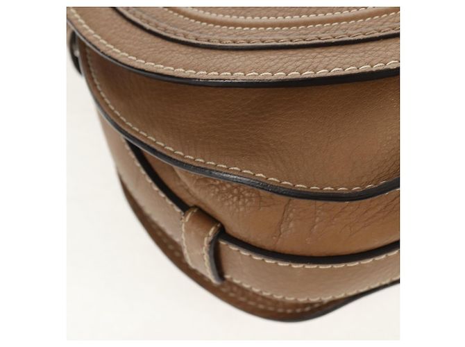 Chloé Borsa a Spalla Chloe Mercy in Pelle Beige Oro Auth am10151 D'oro - vista 16