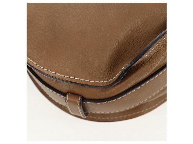Chloé Borsa a Spalla Chloe Mercy in Pelle Beige Oro Auth am10151 D'oro - vista 18