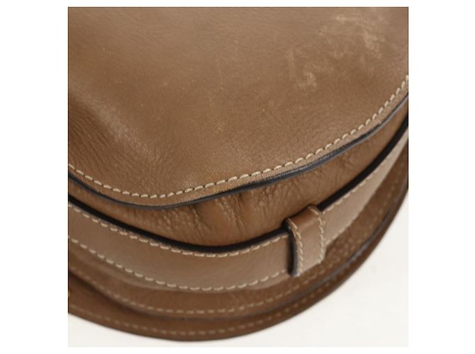 Chloé Borsa a Spalla Chloe Mercy in Pelle Beige Oro Auth am10151 D'oro - vista 19