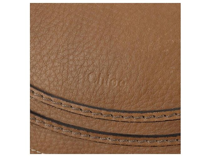 Chloé Borsa a Spalla Chloe Mercy in Pelle Beige Oro Auth am10151 D'oro - vista 20