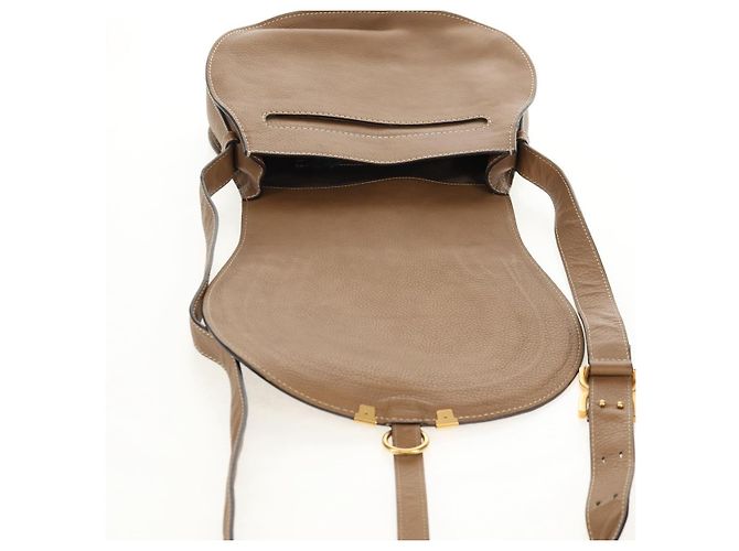 Chloé Borsa a Spalla Chloe Mercy in Pelle Beige Oro Auth am10151 D'oro - vista 21